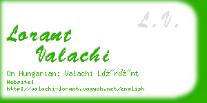 lorant valachi business card